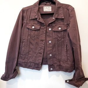 Free People Rumors Denim Jacket Chocolate size small NWOT